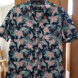 Mens Denim and Flowers shirt xl